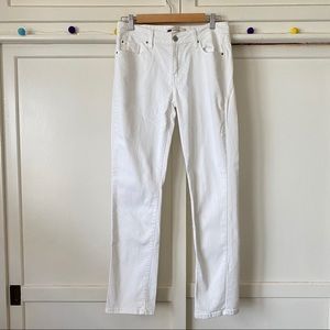 Levi’s White Mid Rise Skinny Jeans